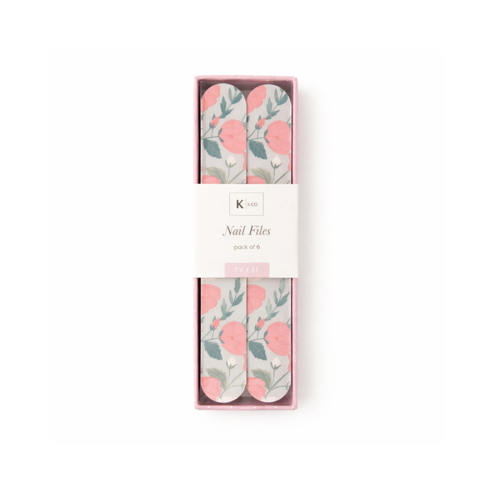 K&Co. Petal Series Printed Nail File 6pk - PETAL